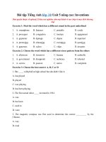 Tải Bài tập Tiếng Anh lớp 10 Unit 5 nâng cao: Inventions - Tiếng Anh lớp 10 Unit 5 có đáp án