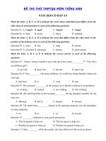 Tải Đề thi thử THPT Quốc Gia 2020 môn Anh có đáp án số 7 - Đề thi thử tiếng Anh THPT Quốc Gia năm 2020 có đáp án