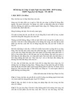 Tải Đề thi học kì 2 lớp 12 môn Ngữ văn năm 2018 - 2019 trường THPT Nguyễn Chí Thanh - TP. HCM - Đề thi Ngữ văn lớp 12 học kì 2 có đáp án