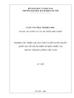 Nghiên cứu thiết lập duy trì và dẫn xuất chuẩn quốc gia về chuẩn điện áp một chiều tại TTĐL VN