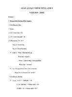 Tải Giáo án dạy thêm tiếng Anh lớp 9 năm 2019 - 2020 - Phân phối kế hoạch học thêm môn tiếng Anh 9 mới thí điểm