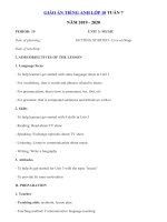 Tải Giáo án tiếng Anh lớp 10 Tuần 7 sách mới - Giáo án điện tử môn tiếng Anh 10 theo tuần