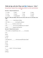 Tải Phiếu bài tập cuối tuần Tiếng Anh lớp 5 nâng cao - Tuần 7 - Bài tập cuối tuần Tiếng Anh lớp 5 - Tuần 7