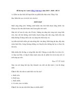 Tải Đề thi học kì 1 môn Tiếng Việt lớp 3 năm 2019 - 2020 - Đề 15 - Đề kiểm tra học kì 1 lớp 3 môn Tiếng Việt có đáp án