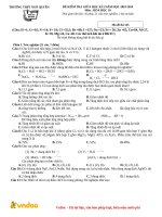 Tải Đề thi giữa học kì 2 lớp 10 môn Hóa học năm 2018 - 2019 trường THPT Ngô Quyền - Hải Phòng - Đề kiểm tra Hóa học 10 giữa kì 2 có đáp án