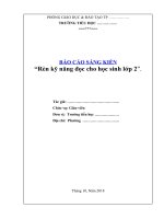 Tải Sáng kiến kinh nghiệm lớp 2: Rèn kỹ năng đọc cho học sinh - Mẫu sáng kiến kinh nghiệm lớp 2