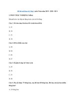 Tải Đề thi cuối học kì 2 lớp 1 môn Toán năm 2019 - 2020 - Đề 4 - Đề thi Toán học kì 2 lớp 1