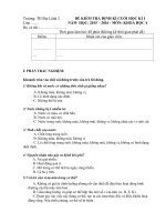 Tải Đề thi học kì 1 môn Khoa học lớp 4 trường tiểu học Đại Lãnh 2, Khánh Hòa năm 2015 - 2016 - Đề kiểm tra cuối học kì I môn Khoa học lớp 4 có đáp án