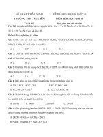 Tải Đề thi giữa học kì 1 môn Hóa học lớp 11 trường THPT Nguyễn Văn Cừ, Bắc Ninh - Đề kiểm tra giữa học kì 1 môn Hóa học lớp 11 có đáp án