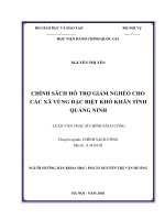 Chính sách hỗ trợ giảm nghèo cho các xã vùng đặc biệt khó khăn tỉnh quảng ninh 
