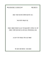 Thực hiện pháp luật về đạo đức công vụ từ thực tiễn huyện ea hleo tỉnh đắk lắk 