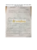 Tải Đề thi học kì 2 lớp 12 môn Toán năm 2018 - 2019 trường THPT Trung Văn - Hà Nội - Đề thi Toán lớp 12 học kì 2