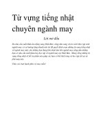 Từ vựng tiếng nhật chuyên ngành may