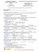 Tải Đề KSCL Hóa học 11 năm 2018 - 2019 trường THPT Nguyễn Viết Xuân - Vĩnh Phúc lần 1 - Đề khảo sát chất lượng môn Hóa học lớp 11 có đáp án