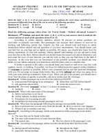 Tải Đề thi thử THPT Quốc gia môn tiếng Anh năm 2019 có đáp án - Số đề 002 - Đề ôn thi Đại học môn tiếng Anh trường THPT Liễn Sơn, Vĩnh Phúc năm học 2018-2019