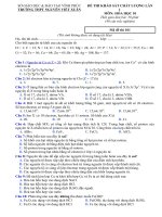 Tải Đề KSCL Hóa học 10 năm 2018 - 2019 trường THPT Nguyễn Viết Xuân - Vĩnh Phúc lần 1 - Đề khảo sát chất lượng Hóa học 10 có đáp án