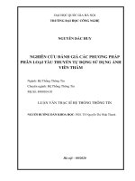 NGHIÊN cứu ĐÁNH GIÁ các PHƯƠNG PHÁP PHÂN LOẠI tàu THUYỀN tự ĐỘNG sử DỤNG ẢNH VIỄN THÁM 