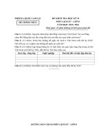 Tải Đề thi học kì 2 môn Lịch sử lớp 8 phòng GD&ĐT Cam Lộ, Quảng Trị năm 2015 - 2016 - Đề kiểm tra học kì II môn Lịch sử lớp 8 có đáp án