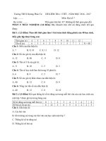 Tải Đề kiểm tra 1 tiết học kì 2 môn Toán đại số lớp 7 trường THCS Dương Phúc Tư, Hưng Yên năm học 2016 - 2017 - Đề kiểm tra giữa học kì II môn Toán lớp 7 có đáp án