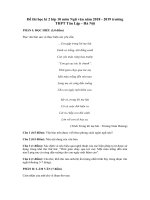 Tải Đề thi học kì 2 lớp 10 môn Ngữ văn năm 2018 - 2019 trường THPT Tân Lập - Hà Nội - Đề thi Ngữ văn lớp 10 học kì 2