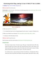 Tải Giải bài tập SGK Tiếng Anh lớp 12 Unit 13 THE 22nd SEA GAMES - Để học tốt Tiếng Anh 12 bài 13 Sea Games 22 - Đại hội thể thao Đông Nam Á lần thứ 22