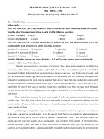 Tải Bộ đề thi thử THPT Quốc gia năm 2016 môn Tiếng Anh - Số 15 - Đề thi thử Đại học môn Tiếng Anh có đáp án