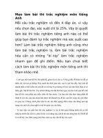 Tải Mẹo làm bài thi trắc nghiệm môn tiếng Anh - Bí quyết làm bài thi Tiếng Anh nhanh và chính xác