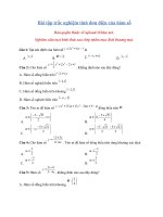 Tải Bài tập trắc nghiệm tính đơn điệu của hàm số - Bài tập về tính đơn điệu của hàm số có đáp án