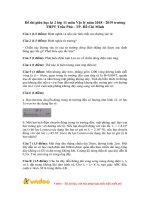 Tải Đề thi giữa học kì 2 lớp 11 môn Vật lý năm 2018 - 2019 trường THPT Trần Phú - TP. Hồ Chí Minh - Đề kiểm tra giữa kì 2 Vật lý 11