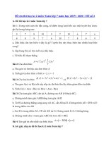 Tải Đề thi học kì 2 lớp 7 môn Toán năm học 2019 - 2020 - Đề số 2 - Đề thi toán lớp 7 học kì 2