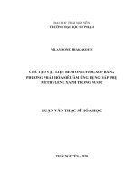Chế tạo vật liệu bentonit fe3o4 bằng phương pháp hóa siêu âm ứng dụng trong hấp phụ methylene xanh trong nước 