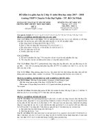 Tải Đề kiểm tra giữa học kì 2 lớp 11 môn Hóa học năm 2017 - 2018 trường THPT Chuyên Trần Đại Nghĩa - TP. Hồ Chí Minh - Đề kiểm tra Hóa học 11 giữa học kì 2