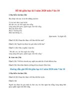 Tải Đề thi giữa học kì I năm 2020 môn Văn 10 (Đề 2) - Đề kiểm tra giữa học kì 1 môn Ngữ Văn lớp 10 có đáp án