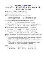 Tải Giải bài tập SBT Lịch sử lớp 12 bài 2: Liên Xô và các nước Đông Âu (1945-2000). Liên Bang Nga (1991-2000) - Hướng dẫn trả lời câu hỏi sách bài tập lịch sử 12