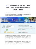 Tải Điểm thi, điểm chuẩn lớp 10 THPT tỉnh Thừa Thiên Huế năm 2020 - Điểm chuẩn vào lớp 10 THPT