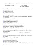 Tải Đề thi thử THPT Quốc gia năm 2017 môn Lịch sử trường THPT Bến Cát, Bình Dương - Đề thi thử THPT Quốc gia năm 2017 môn Lịch sử