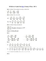 Tải Đề kiểm tra 15 phút môn Toán Chương 3 lớp 6 - Đề 1 - Đề kiểm tra 15 phút môn Toán Số học lớp 6