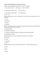 Tải Trắc nghiệm Tin học 10 bài thực hành 6 - Làm quen với Word