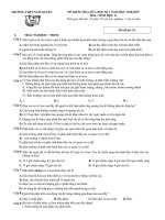 Tải Đề thi giữa học kì 2 lớp 11 môn Sinh học năm 2018 - 2019 trường THPT Ngô Quyền - Hải Phòng - Đề kiểm tra Sinh học 11 giữa kì 2 có đáp án