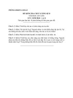 Tải Đề thi học kì 2 môn Sinh học lớp 8 phòng GD&ĐT Cam Lộ, Quảng Trị năm 2015 - 2016 - Đề kiểm tra cuối học kì II môn Sinh học lớp 8 có đáp án