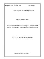 Đánh giá công chức các cơ quan chuyên môn thuộc UBND huyện phụng hiệp, tỉnh hậu giang 