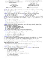 Tải Đề KSCL giữa học kì 2 lớp 12 môn Sinh học năm 2017 - 2018 trường THPT Nguyễn Viết Xuân - Vĩnh Phúc - Đề thi giữa học kì 2 Sinh học 12 có đáp án