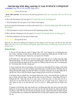 Tải Giải bài tập SGK tiếng Anh lớp 11 Unit 15 SPACE CONQUEST - Để học tốt Tiếng Anh lớp 11 bài 15: Khám phá vũ trụ