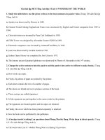 Tải Giải bài tập SBT Tiếng Anh lớp 8 Unit 14 WONDERS OF THE WORLD - Để học tốt Tiếng Anh lớp 8 bài 14 Kì quan Thế giới