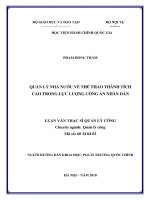 Quản lý nhà nước về thể thao thành tích cao trong lĩnh vực công an nhân dân 