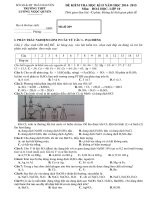 Tải Đề kiểm tra học kì 2 môn Hóa lớp 10 năm học 2014-2015 trường THPT Lương Ngọc Quyến, Thái Nguyên - Đề thi học kì 2 Hóa học 10