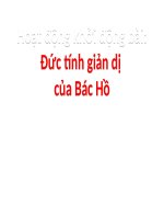 HĐ khởi động bài đức tính giản dị của bác hồ 