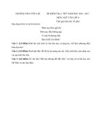 Tải Đề kiểm tra 1 tiết học kì 2 môn Ngữ văn lớp 6 trường THCS Yên Lập, Tuyên Quang năm học 2016 - 2017 - Đề thi giữa học kì 2 môn Ngữ văn lớp 6 có đáp án