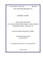 Chất lượng công chức các cơ quan chuyên môn thuộc ủy ban nhân dân huyện bảo thắng, tỉnh lào cai 