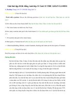 Tải Giải bài tập SGK tiếng Anh lớp 11 Unit 12 THE ASIAN GAMES - Để học tốt Tiếng Anh lớp 11 bài 12 Đại hội Thể thao Châu Á